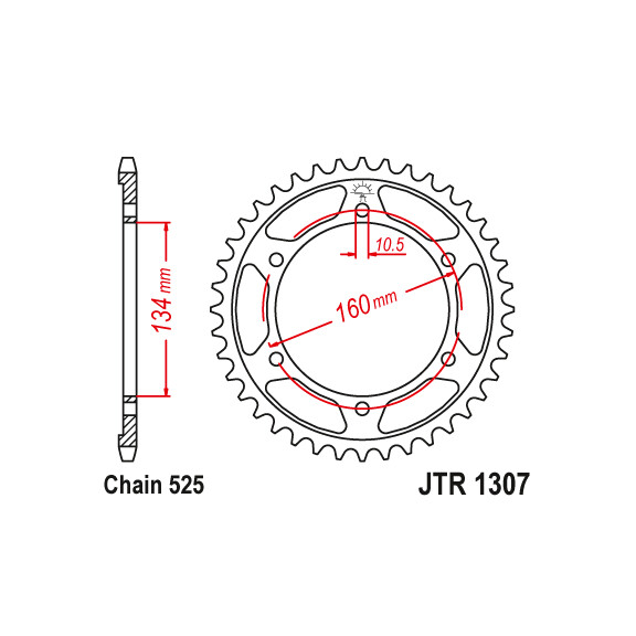 Zębatka tylna 46Z JTR1307.46 Honda CBR 600 F 01-06