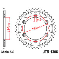 Zębatka tylna 42Z JTR1306.42 Honda CBR 1000 06-16 CBR 900 00-01