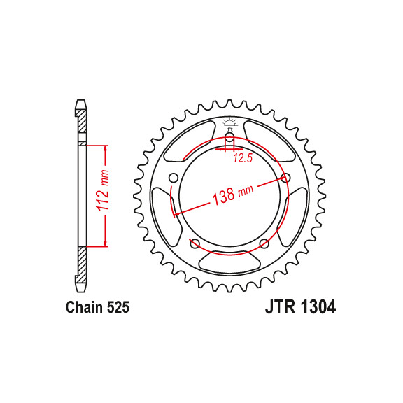 Zębatka tylna 45Z JTR1304.45 Honda CBR 600 F 99-00