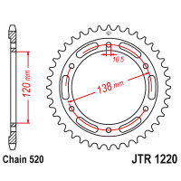Zębatka tylna 38Z JTR1220.38 Honda CBR 250 R 11-15