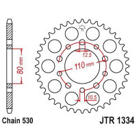 Zębatka tylna 42Z JTR1334.42 Honda CB 1000 1100 CBR 1000 CBX 1000
