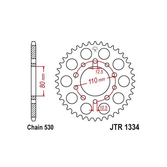 Zębatka tylna 42Z JTR1334.42 Honda CB 1000 1100 CBR 1000 CBX 1000