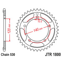 Zębatka tylna 42Z JTR1800.42 Suzuki GSX-R 1000 01-06