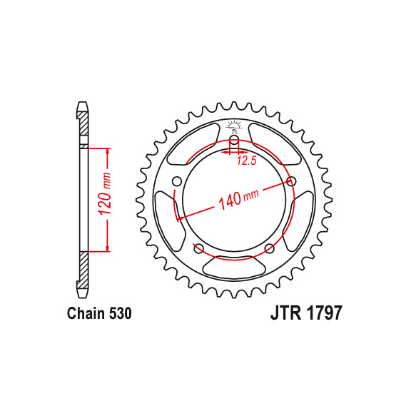 Zębatka tylna 41Z JTR1797.41 Suzuki GSX 1400 02-07