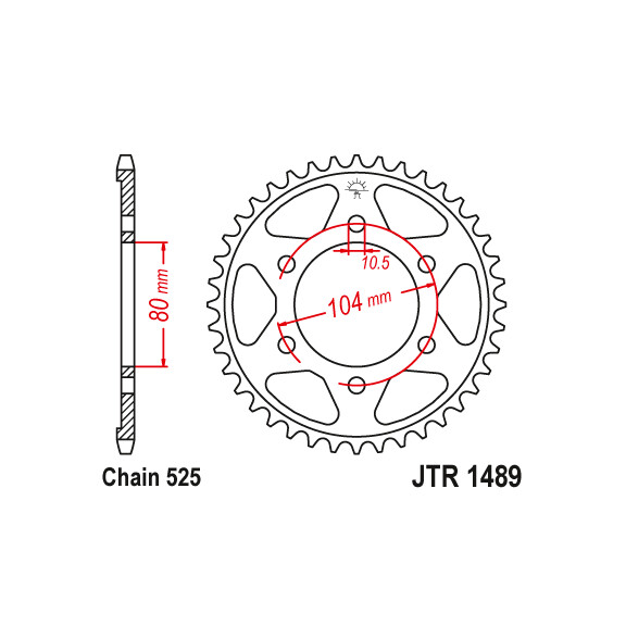 Zębatka tylna 43Z JTR1489.43 Kawasaki KLZ 1000 Z 1000 ZX-7R (ZX 750)