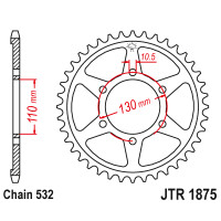 Zębatka tylna 48Z JTR1875.48 Yamaha YZF-R6 600 03-10