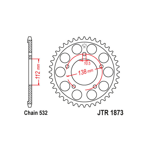 Zębatka tylna 48Z JTR1873.48 Yamaha YZF-R6 600 99-02