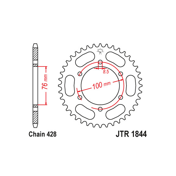 Zębatka tylna 40Z JTR1844.40