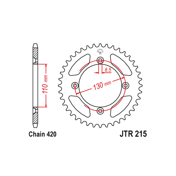 Zębatka tylna 56Z JTR215.56 Honda CR 85 03-04 CRF 150 07-16
