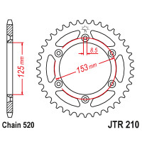 Zębatka tylna 49Z JTR210.49 Beta RR 250 300 390 Honda CR 250 500