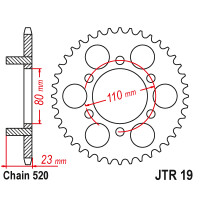 Zębatka tylna 37Z JTR19.37 Aprilia AF1 125 88-89