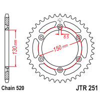 Zębatka tylna 50Z JTR251.50 Yamaha WR 250 426 450 YZ 250 450