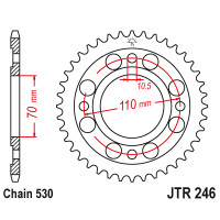 Zębatka tylna 41Z JTR246.41 Honda CB 250 77-83