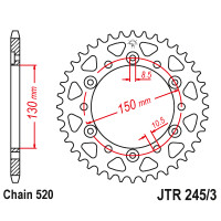 Zębatka tylna 45Z JTR245/3.45 Honda NX 650 VT 250 VTR 250