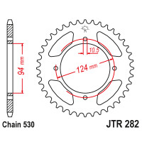 Zębatka tylna 36Z JTR282.36