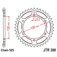 Zębatka tylna 42Z JTR300.42 Yamaha TDM 900 02-13