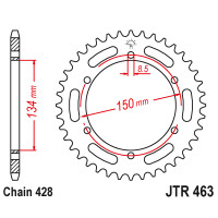 Zębatka tylna 48Z JTR463.48 Kawasaki KMX 125 86-03