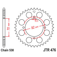 Zębatka tylna 41Z JTR476.41 Kawasaki KH 400 76-80