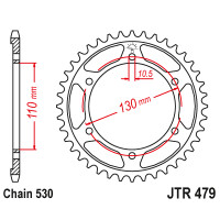 Zębatka tylna 46Z JTR479.46 Yamaha FZ6 07-10