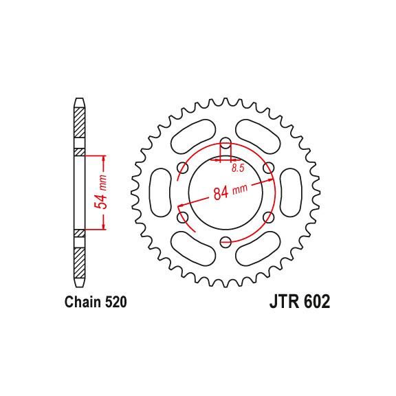 Zębatka tylna 40Z JTR602.40 Gilera RX 200 85
