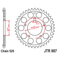 Zębatka tylna 45Z JTR807.45 Suzuki SV 650 99-16