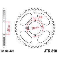 Zębatka tylna 41Z JTR810.41 Suzuki GN 125 GP 125 TU 125