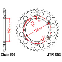 Zębatka tylna 48Z JTR853.48 Yamaha IT 250 YZ 125 250 400 WR 250