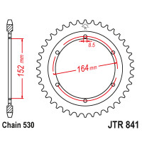 Zębatka tylna 42Z JTR841.42 Yamaha SR 500 79-91