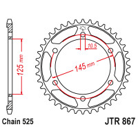 Zębatka tylna 43Z JTR867.43 Yamaha TDM 850 98-01