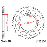 Zębatka tylna 47Z JTR857.47 Yamaha TT 600 XV 125 XVS 125