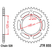 Zębatka tylna 47Z JTR855.47 Yamaha DT 250 79-82