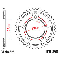 Zębatka tylna 41Z JTR898.41 KTM Supermoto 950 990 Super Enduro 950