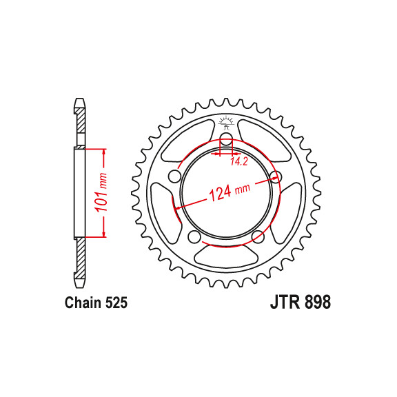 Zębatka tylna 41Z JTR898.41 KTM Supermoto 950 990 Super Enduro 950
