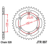 Zębatka tylna 45z JTR897.45 KTM Enduro 690 EXC 450 SMR 450 SX 200