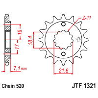 Zębatka przód 12Z JTF1321.12