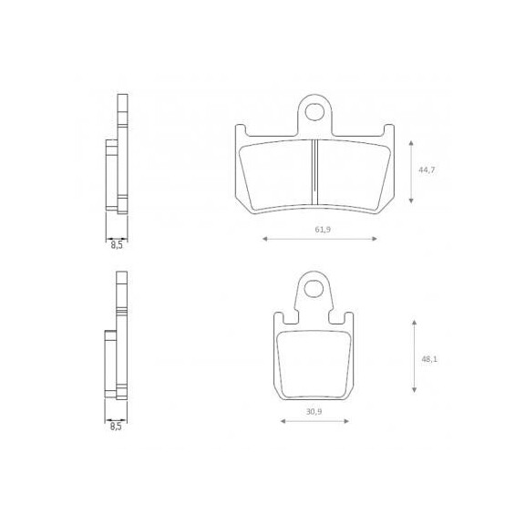 Klocki hamulcowe przód FT4118 Yamaha MT01 1700 VMX 1700