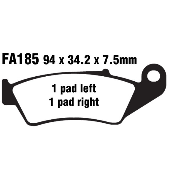 Klocki hamulcowe przód FA185R Aprilia MXV 450 Beta RR 250 350