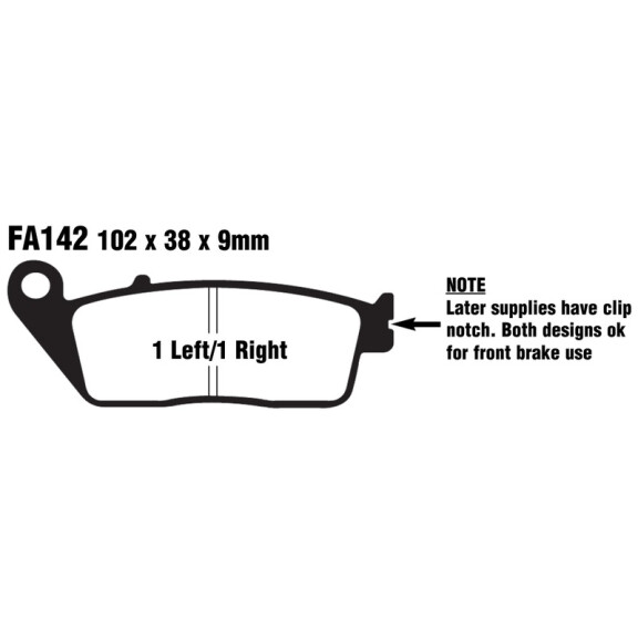 Klocki hamulcowe przód FA142HH BMW C 600 Honda CB 400 CBR 250 400 650