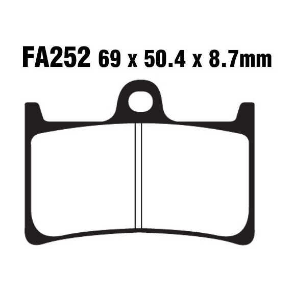 Klocki hamulcowe przód FA252HH Yamaha FJR 1300 FZ6 S2 MT07 700