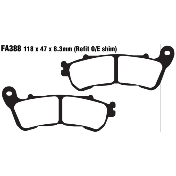 Klocki hamulcowe przód FA388HH Honda CB 1000 CBF 600 1000 CBR 250