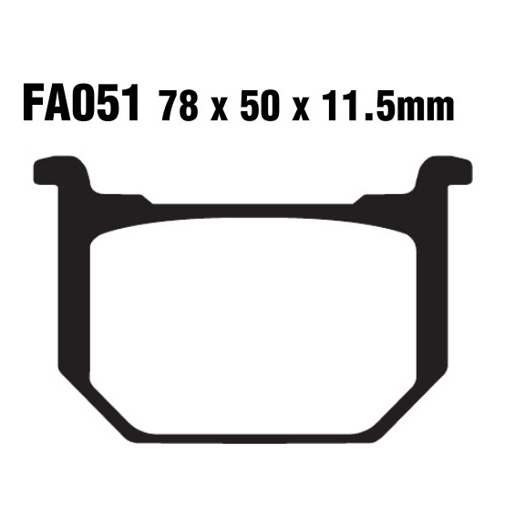 Klocki hamulcowe przód FA051 Suzuki GN 250 400 GS 450 1000 GSX 750