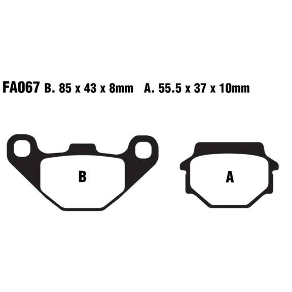 Klocki hamulcowe przód FA067 Kawasaki AR 125 GPZ 305 400 500 GT 550