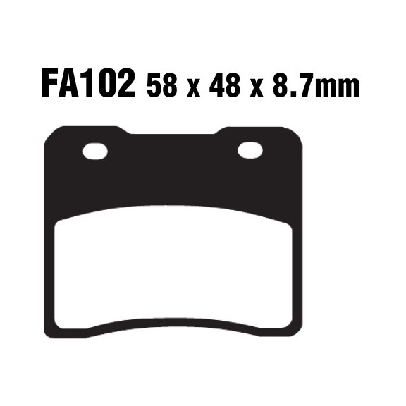 Klocki hamulcowe przód FA102 Suzuki GSX 400 80-93 RG 250 84-88