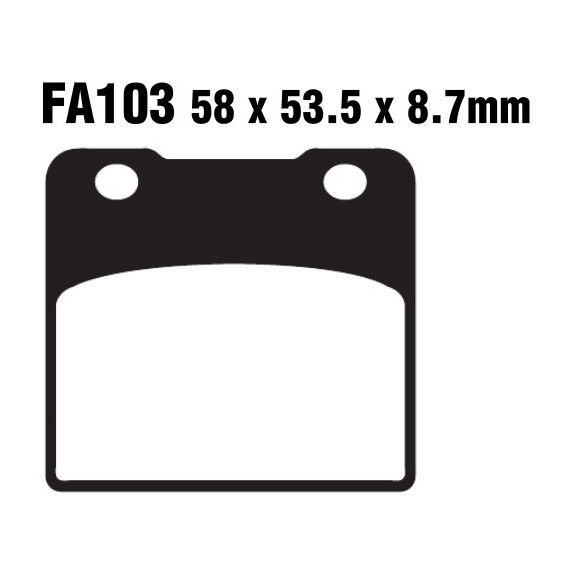 Klocki hamulcowe przód FA103 Suzuki GSX 250 400 GSXR 750 1100 VS 1400
