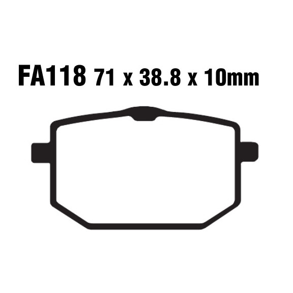 Klocki hamulcowe przód FA118 Yamaha XT 600 Z Tenere 85-91