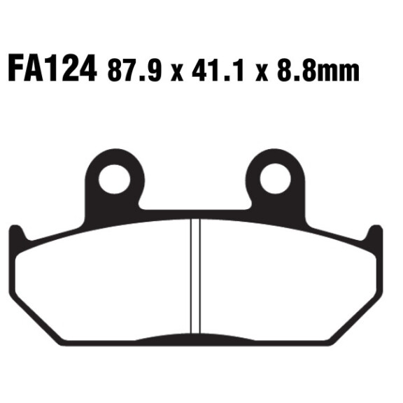 Klocki hamulcowe przód FA124 Honda CBR 750 1000 VFR 750