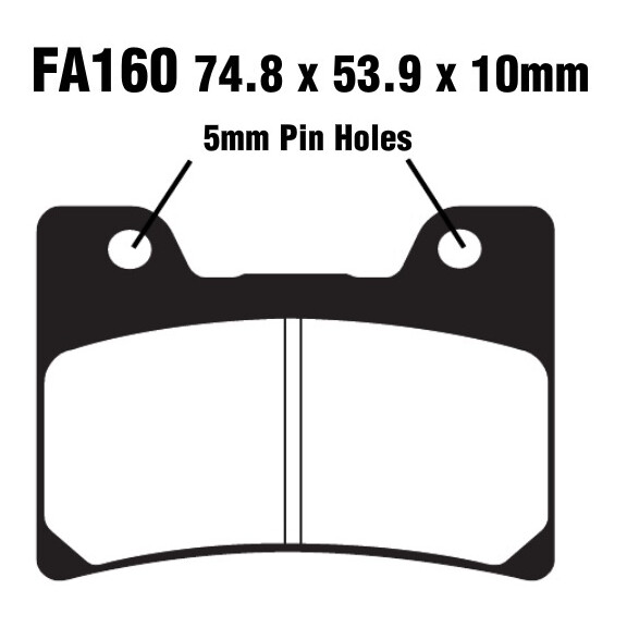 Klocki hamulcowe przód FA160 Yamaha FZR 600 TDM 850 VMX 1200