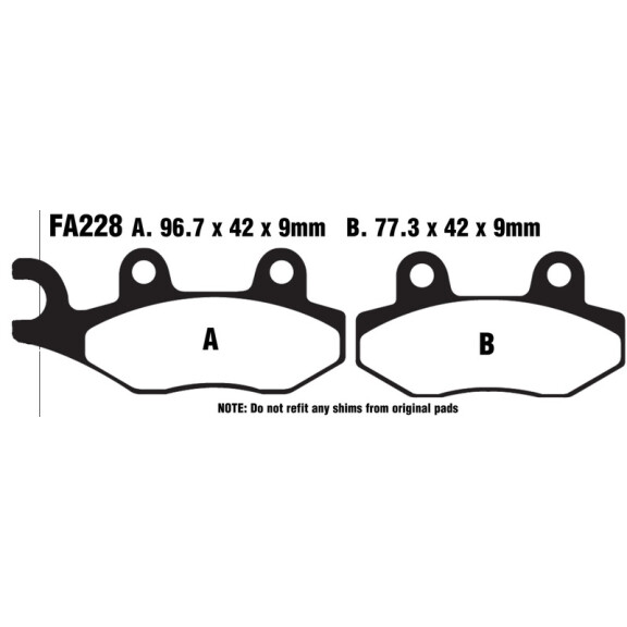 Klocki hamulcowe przód FA228 Generic Zion 125 Keeway Superlight 125