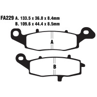 Klocki hamulcowe przód FA229 Kawasaki VN 900 1500 Suzuki VX 800