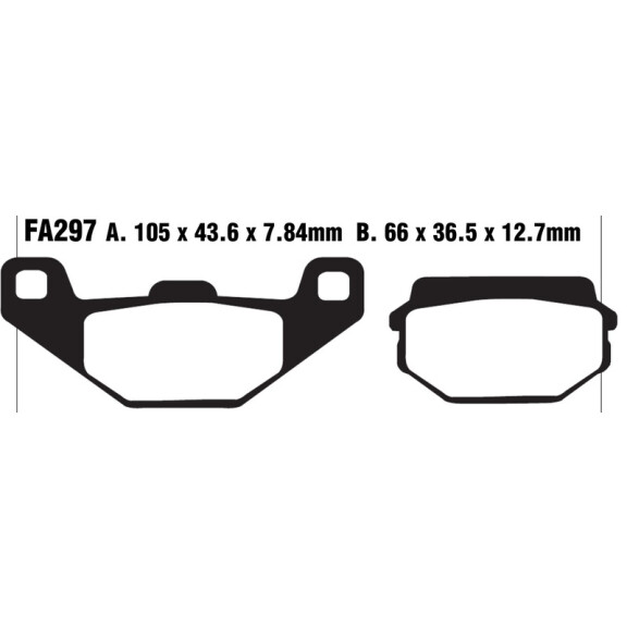 Klocki hamulcowe przód FA297 Sym Husky 125 99-05